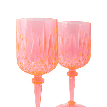 Vivid Collection 2pk Stem Glass - PINK