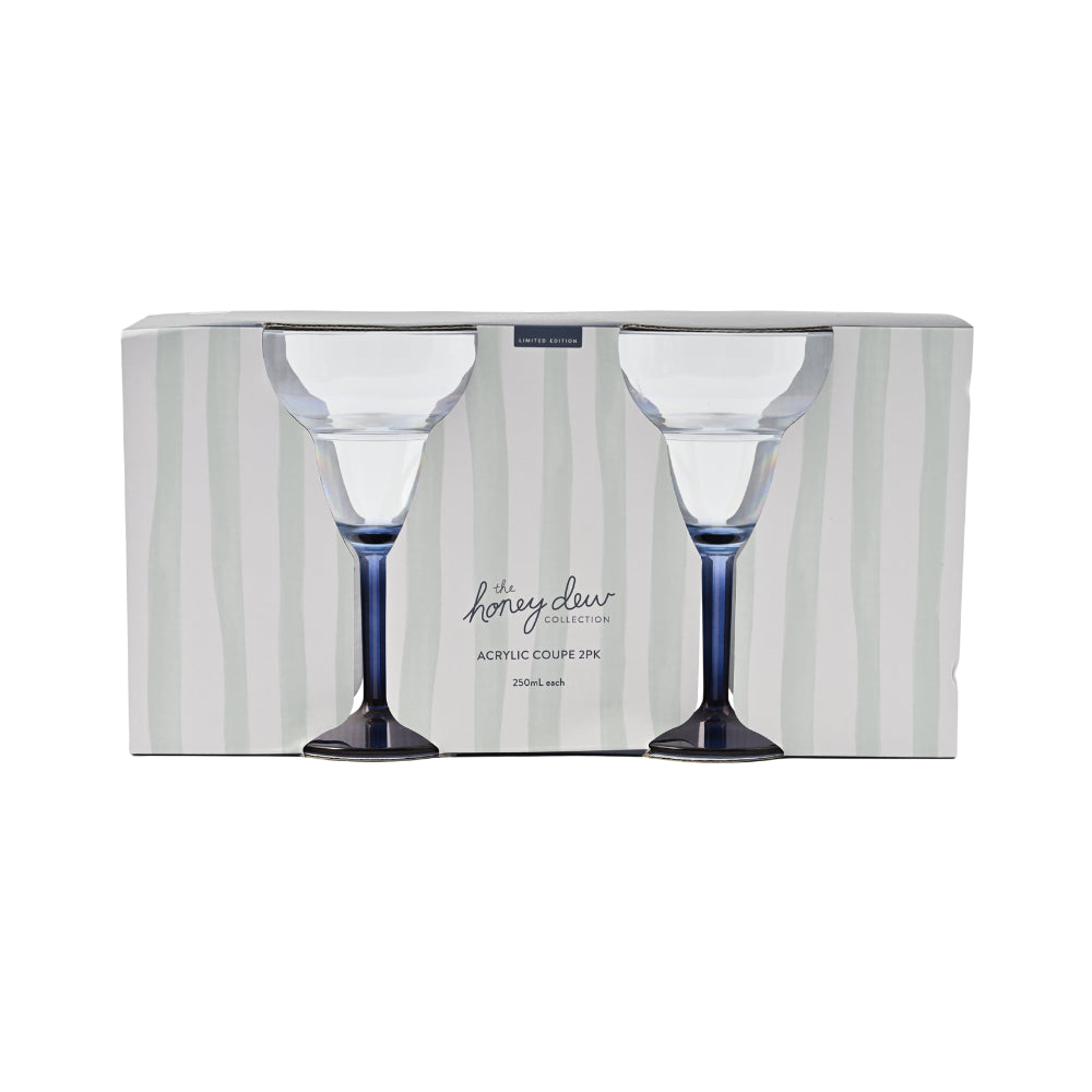 Honeydew Acrylic Coupe 2pk - BLUE