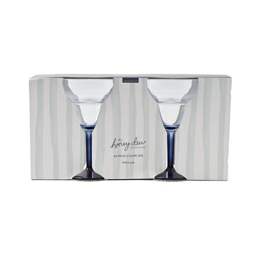 Honeydew Acrylic Coupe 2pk - BLUE