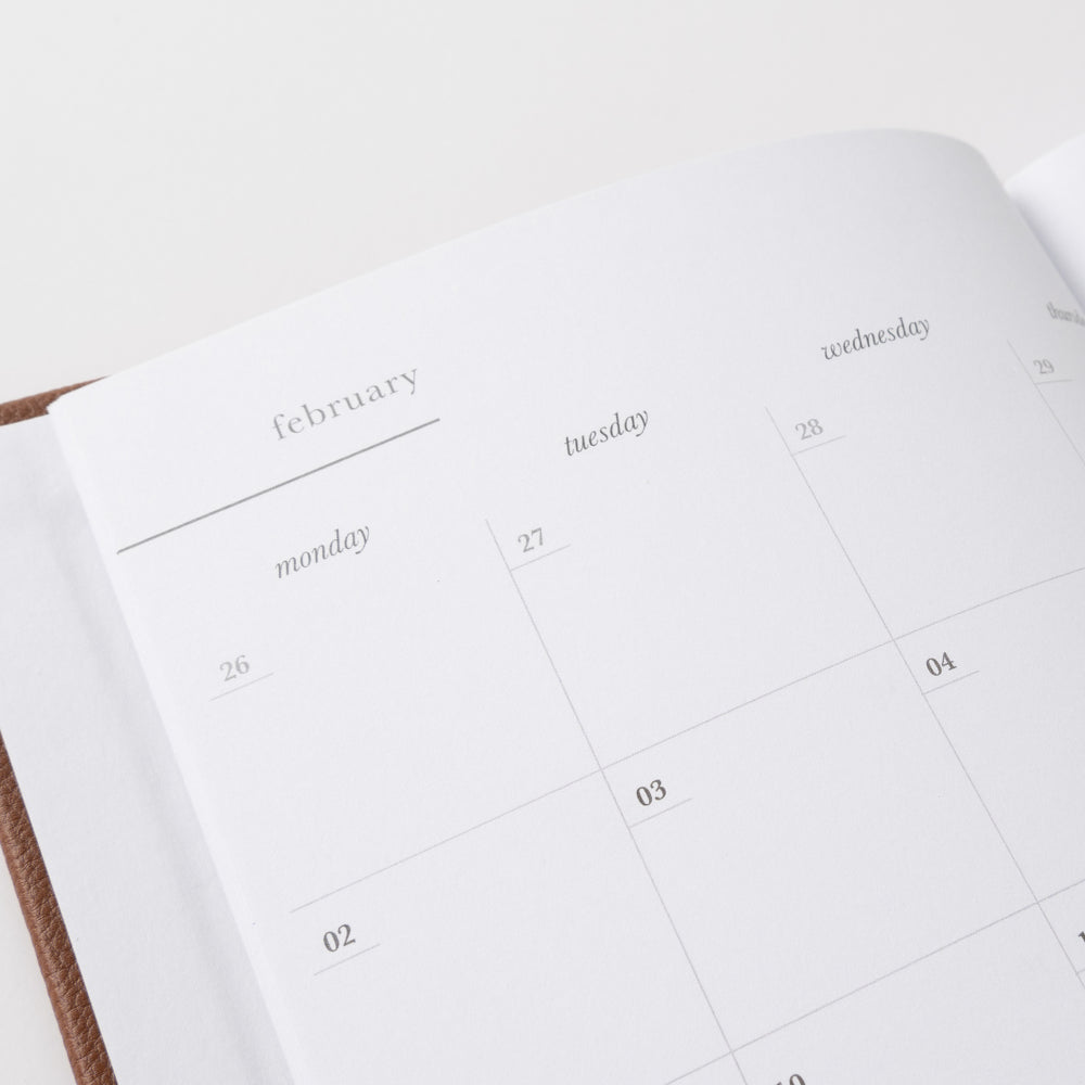 2026 A5 Weekly Diary - Latte