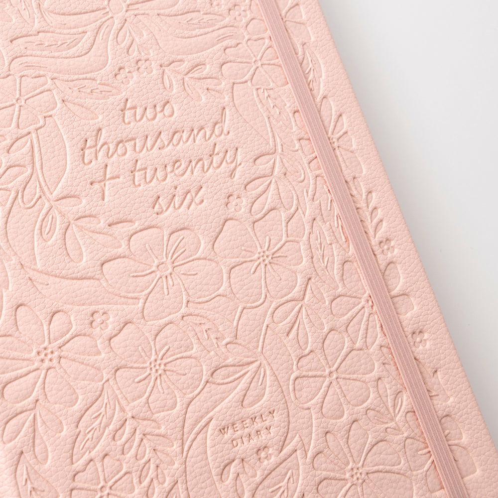 2026 A5 Weekly Diary - Pink Petals