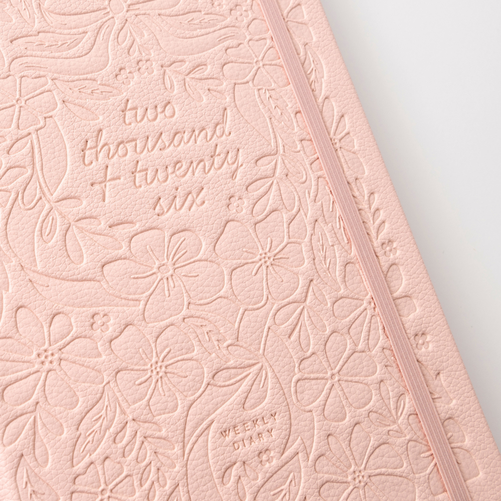 2026 A5 Weekly Diary - Pink Petals