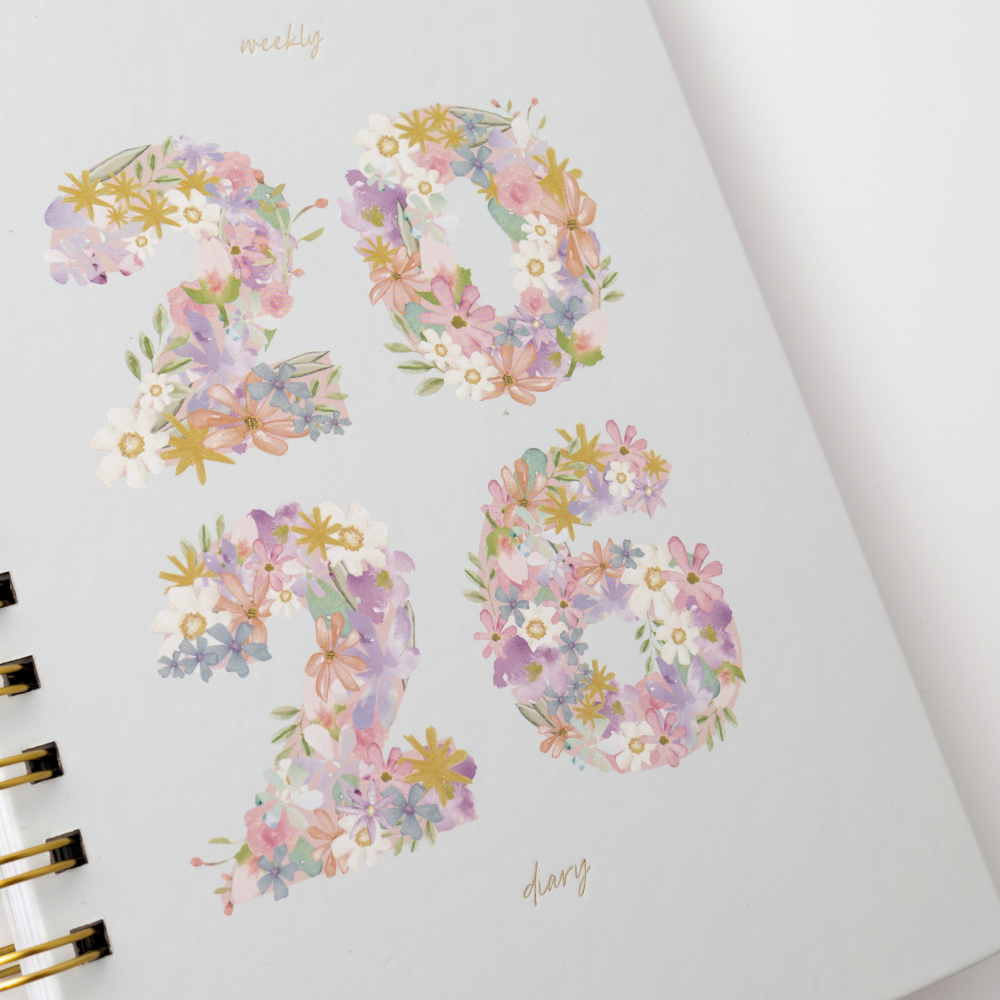 2026 A5 Weekly Spiral Diary - Plumberry Numbers