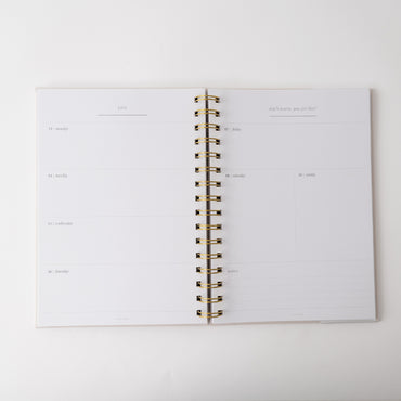 2026 A5 Weekly Spiral Diary - Watercolour Blossoms