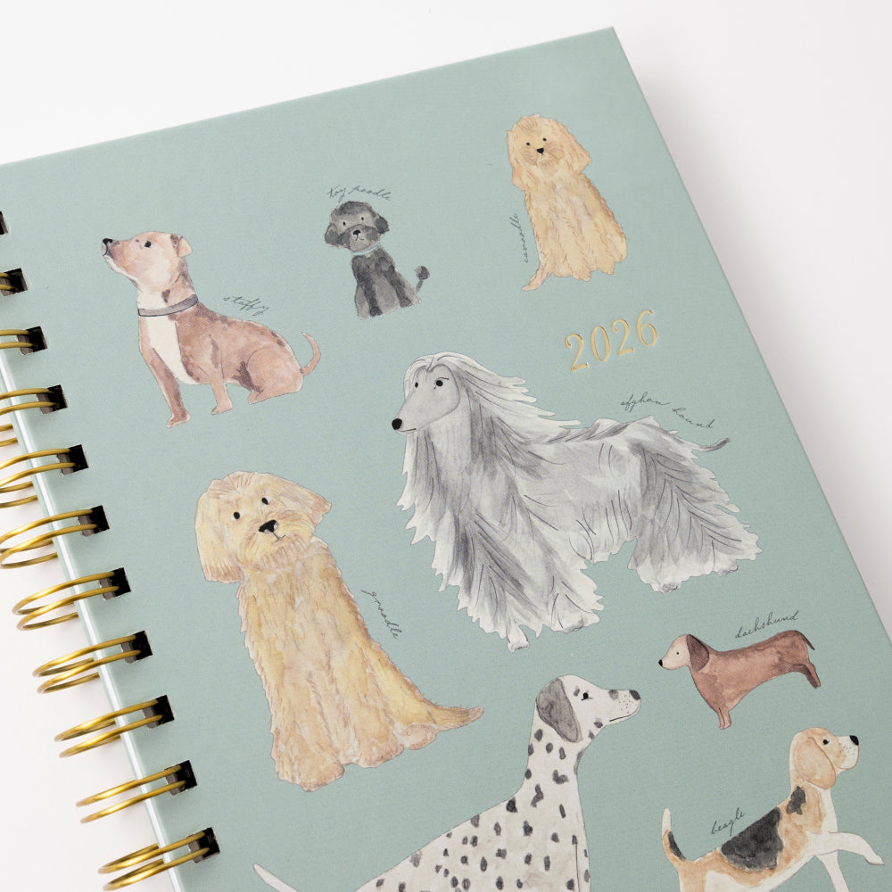 2026 A5 Weekly Spiral Diary - Dog Lover