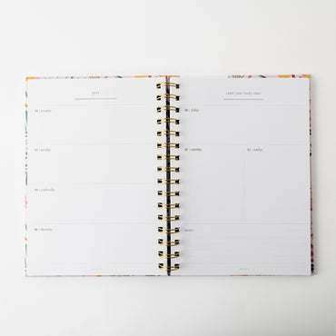 2026 A5 Weekly Spiral Diary - Bright Flora