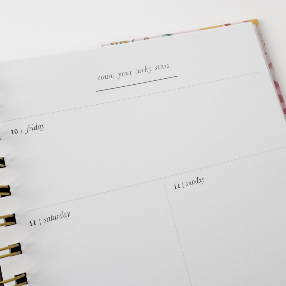2026 A5 Weekly Spiral Diary - Bright Flora