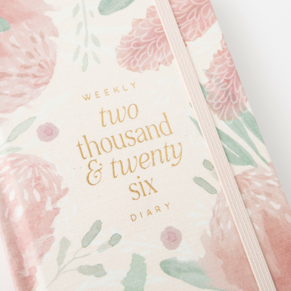 2026 A6 Weekly Diary - Blossoms