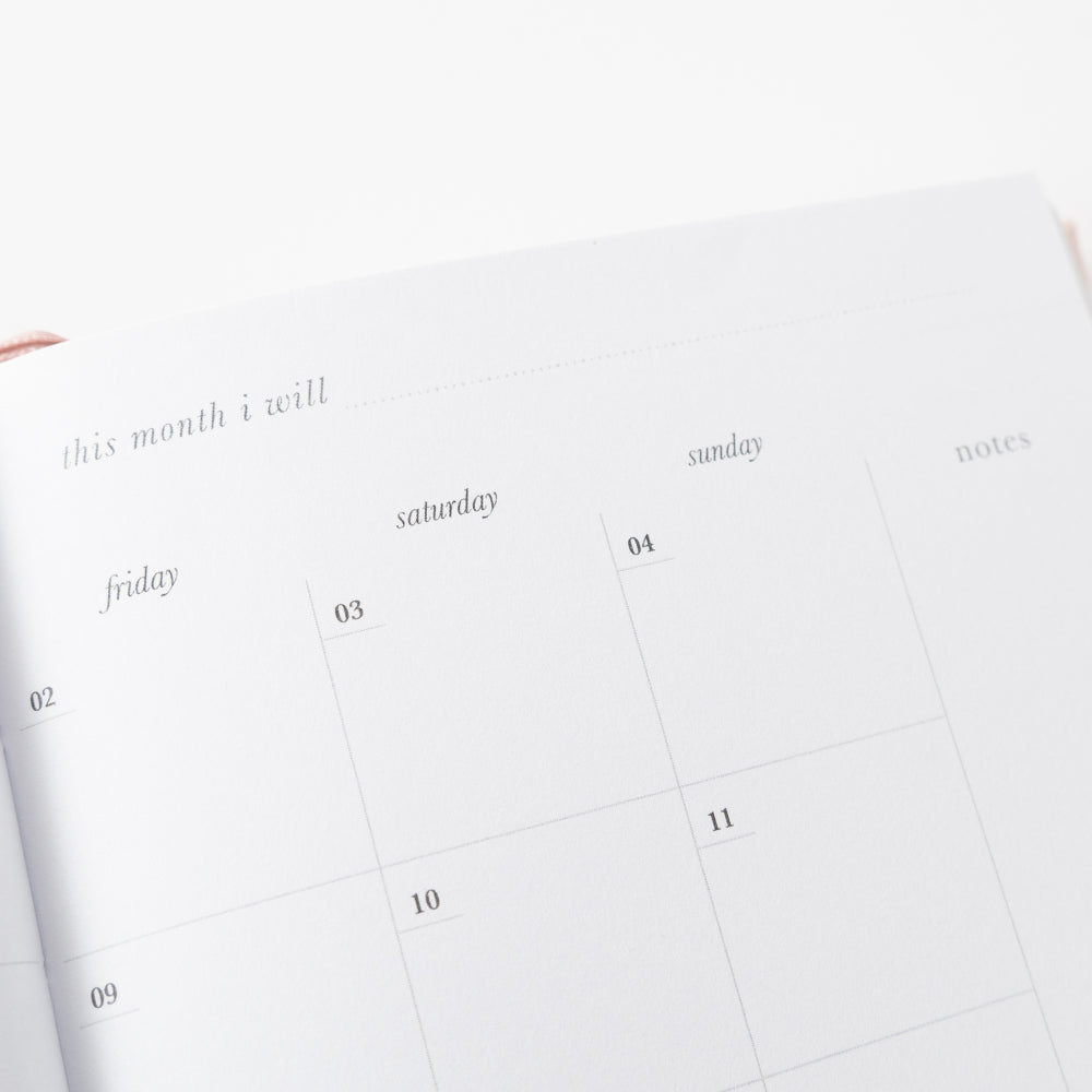 2026 A6 Weekly Diary - Pink Petals