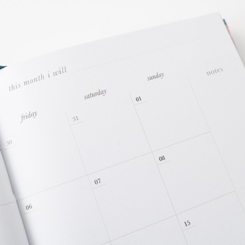 2026 A6 Weekly Diary - Indigo Flora