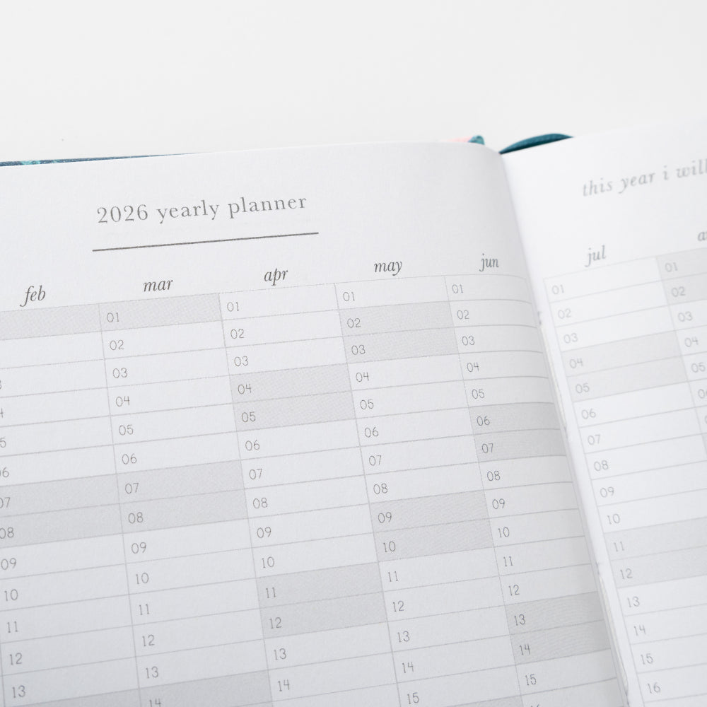 2026 A6 Weekly Diary - Indigo Flora