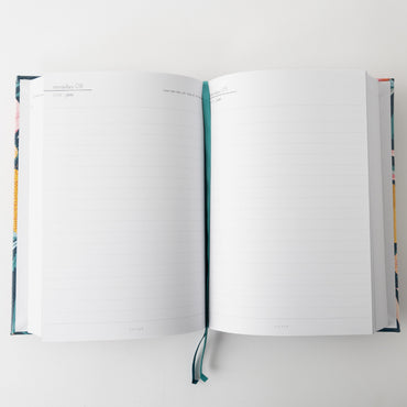 2026 A5 Daily Diary - Indigo Flora