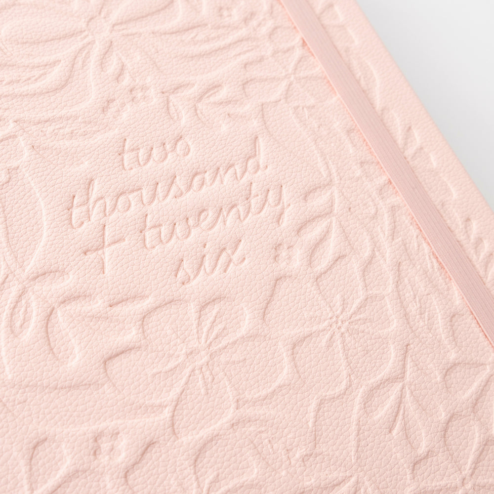 2026 A4 Daily Diary - Pink Petals