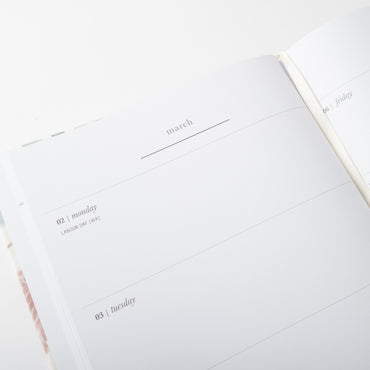 2026 A4 Weekly Diary - Blossoms