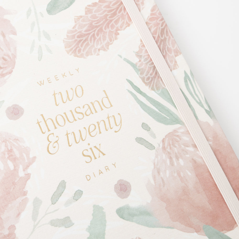 2026 A4 Weekly Diary - Blossoms