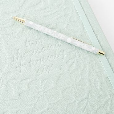 2026 A4 Daily Diary & Pen - Mint Petals