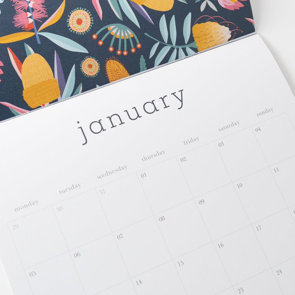 2026 A2 Wall Calendar - Indigo