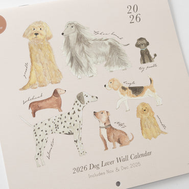 2026 A2 Wall Calendar - Dog Lover