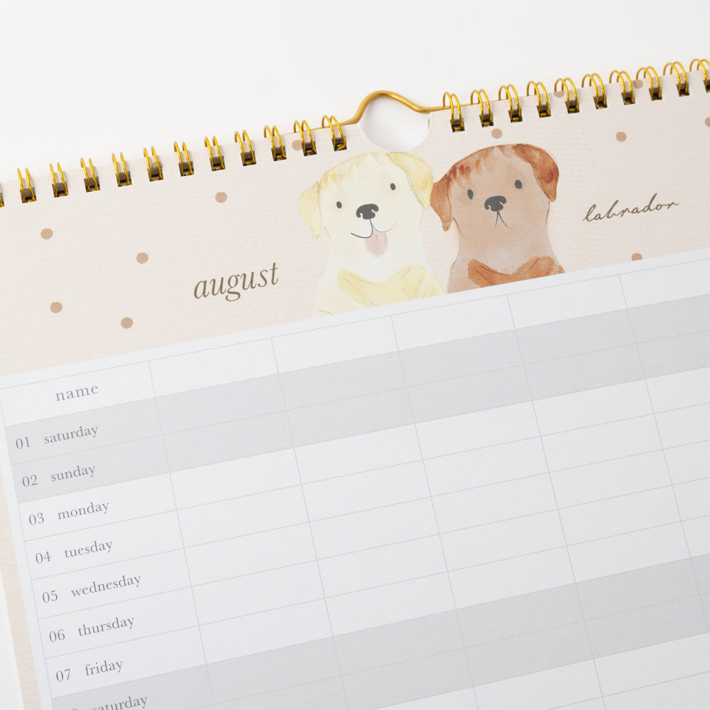 2026 Family Calendar - Dog Lover