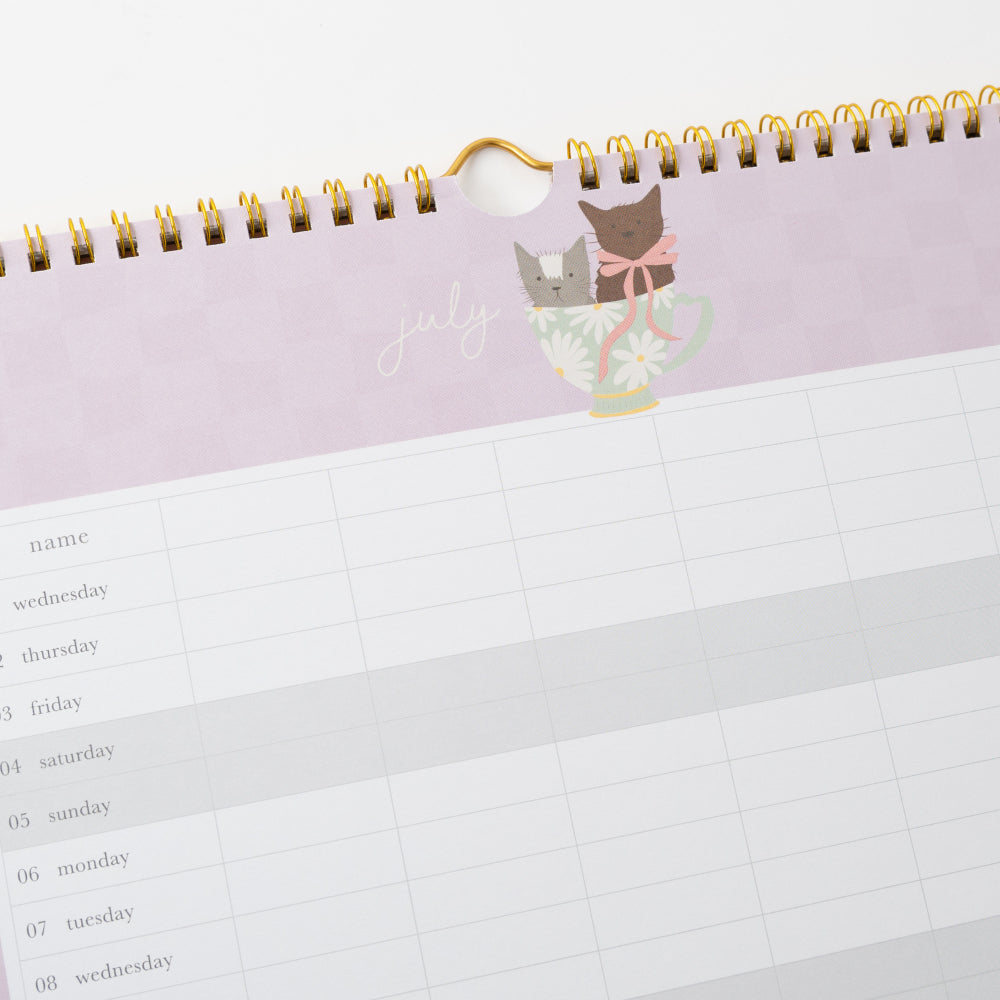 2026 Family Calendar - Kit-Tea Cat