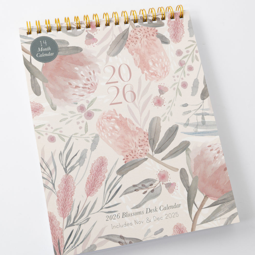 2026 Desk Calendar - Blossoms