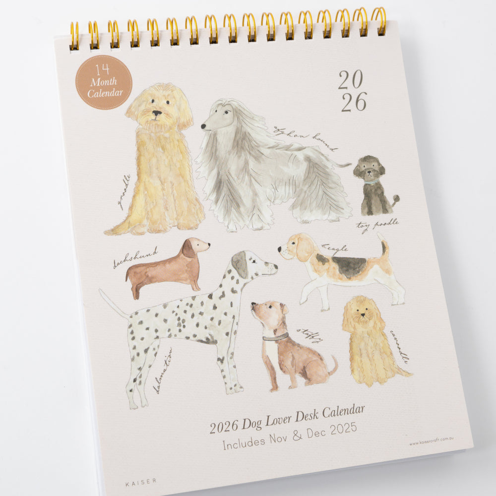 2026 Desk Calendar - Dog Lover