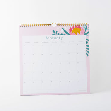 2026 Square Spiral Calendar - Indigo