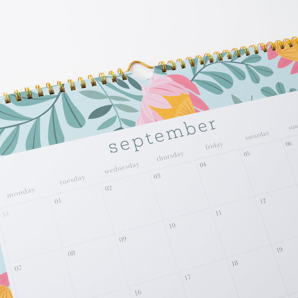 2026 Square Spiral Calendar - Indigo