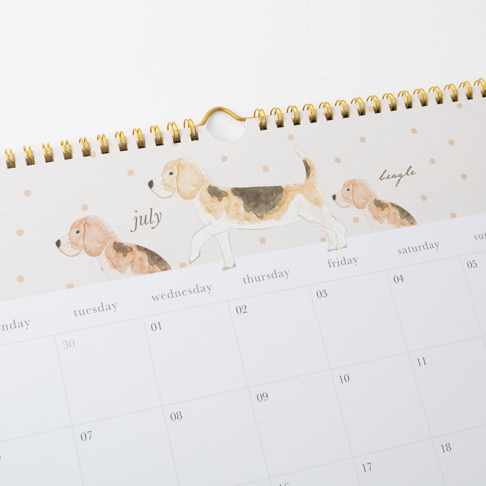 2026 Square Spiral Calendar - Dog Lover