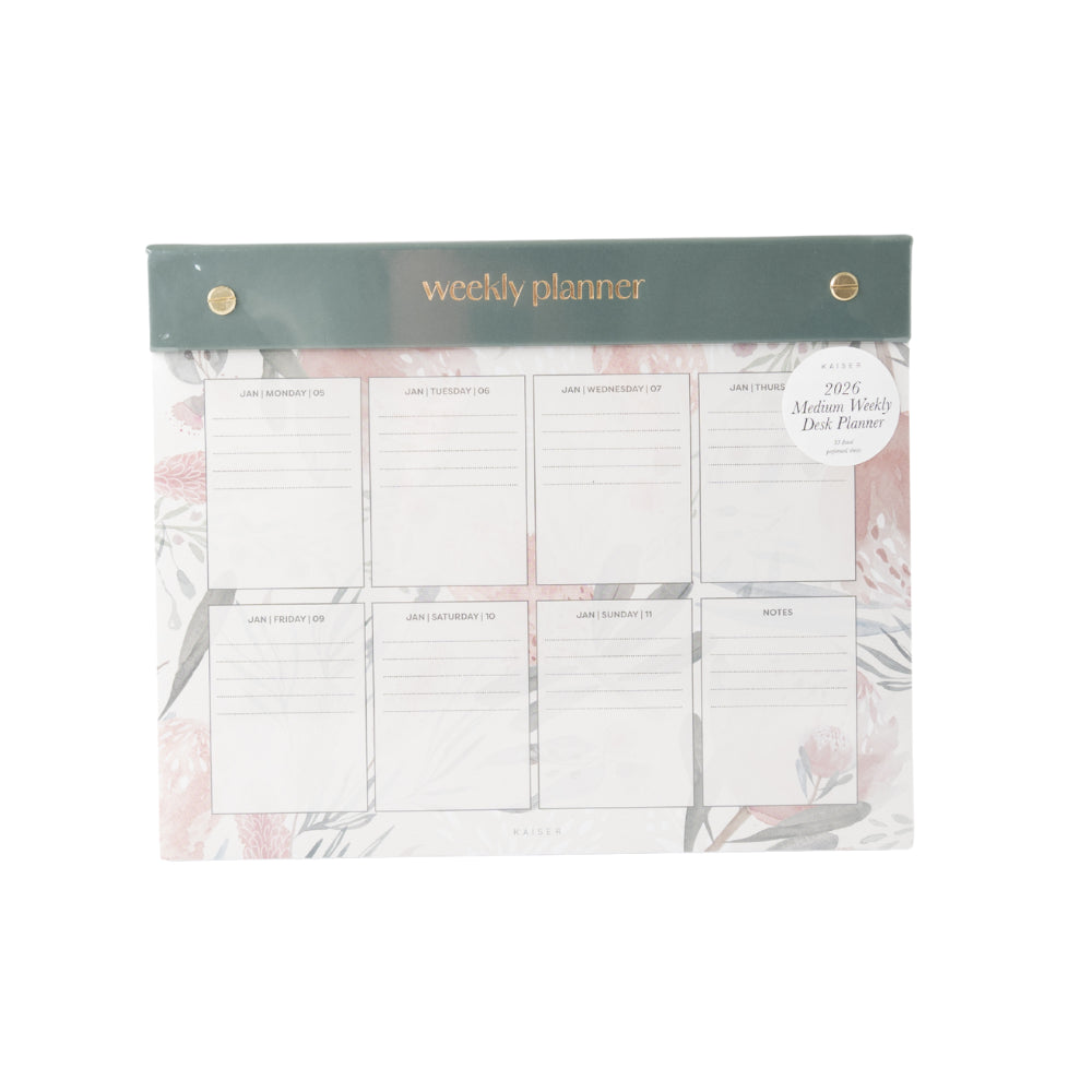 2026 Medium Weekly Desk Planner - Blossoms