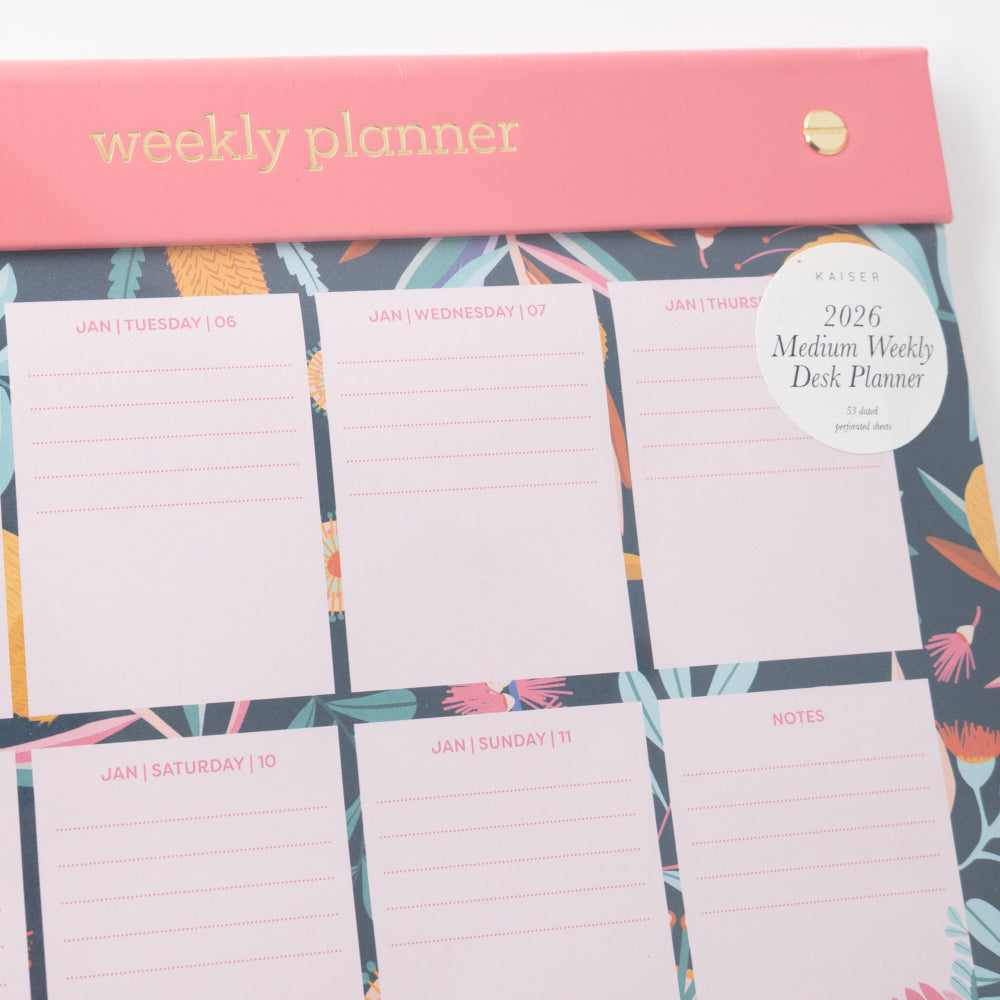 2026 Medium Weekly Desk Planner - Indigo