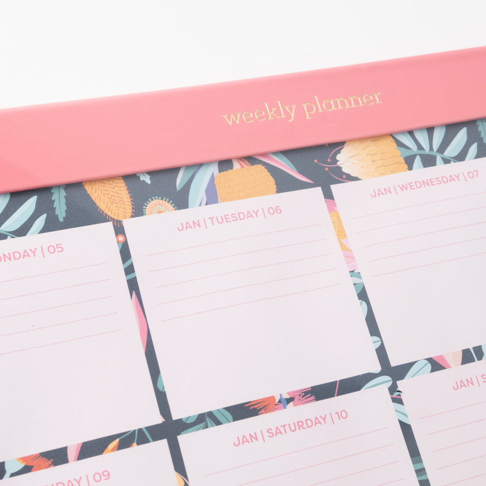 2026 Large Weekly Desk Planner - Indigo