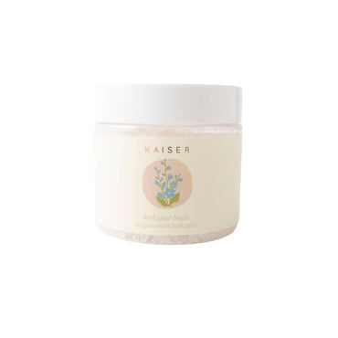 Flower Beauty Candle & Bath Salt Set Mini Birth Flower - LARKSPUR