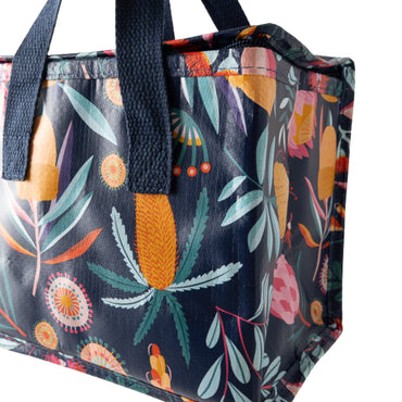 Indigo Series Reusable Mini Cooler Bag - SPRING NATIVE CHECK