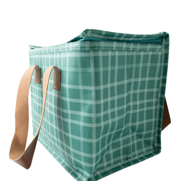 Indigo Series Reusable Mini Cooler Bag - JADE CHECK