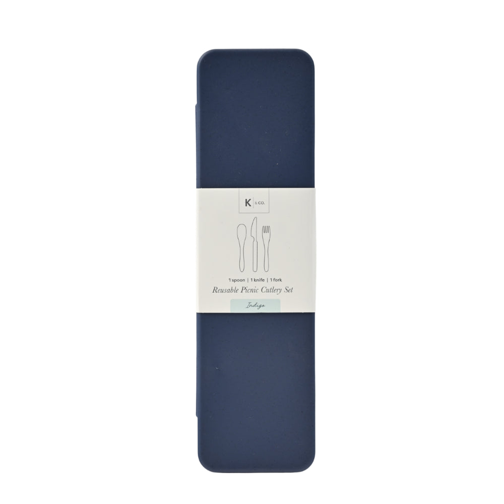 Indigo Series Bamboo Cutlery Set - NAVY