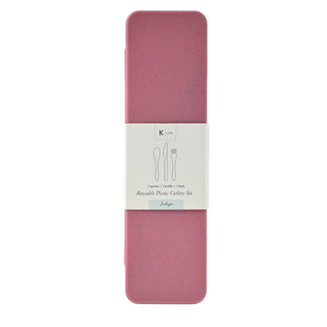 Indigo Series Bamboo Cutlery Set - DARK PINK