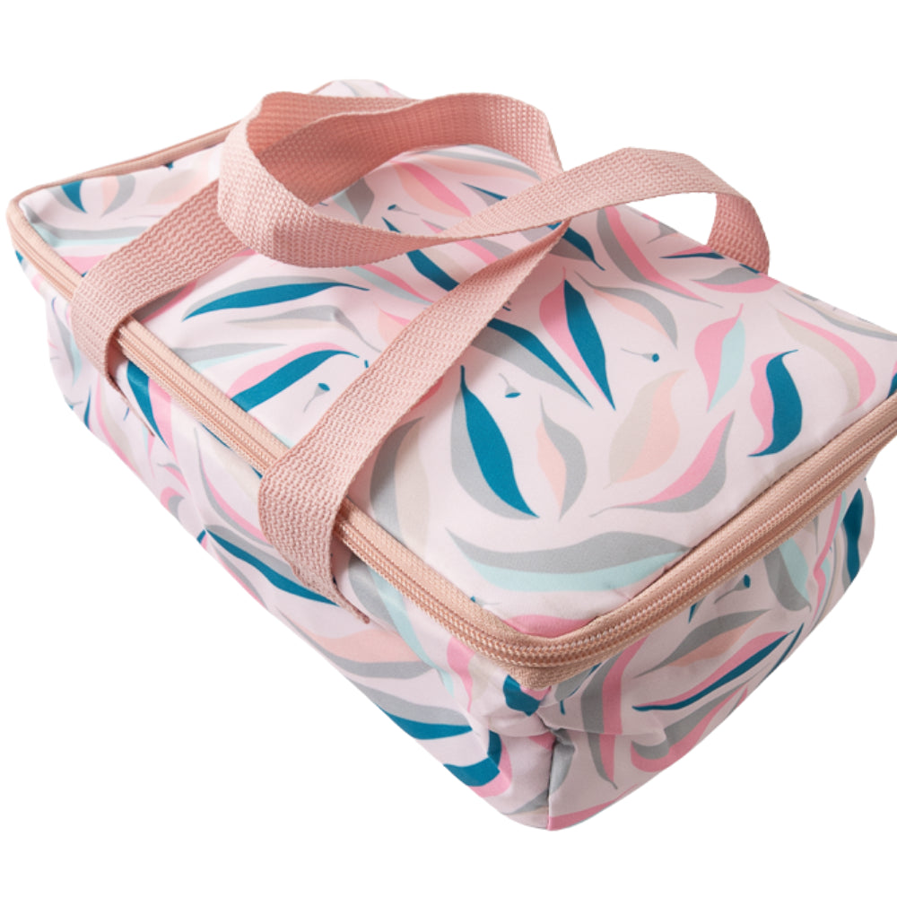 Indigo Series Zip Around Flat Lunch Bag - GUM LEAVES