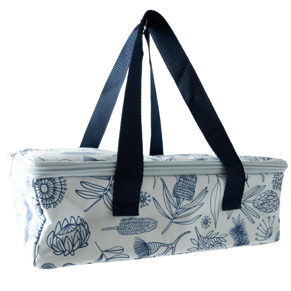 Indigo Series Zip Around Flat Lunch Bag - NATIVE SKETCH