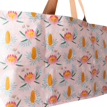 Indigo Series Reusable Shopper Bag - PINK PROTEA