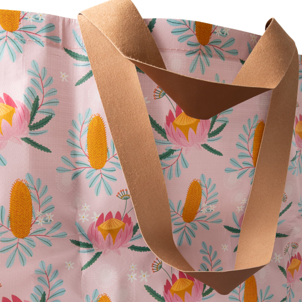 Indigo Series Reusable Shopper Bag - PINK PROTEA