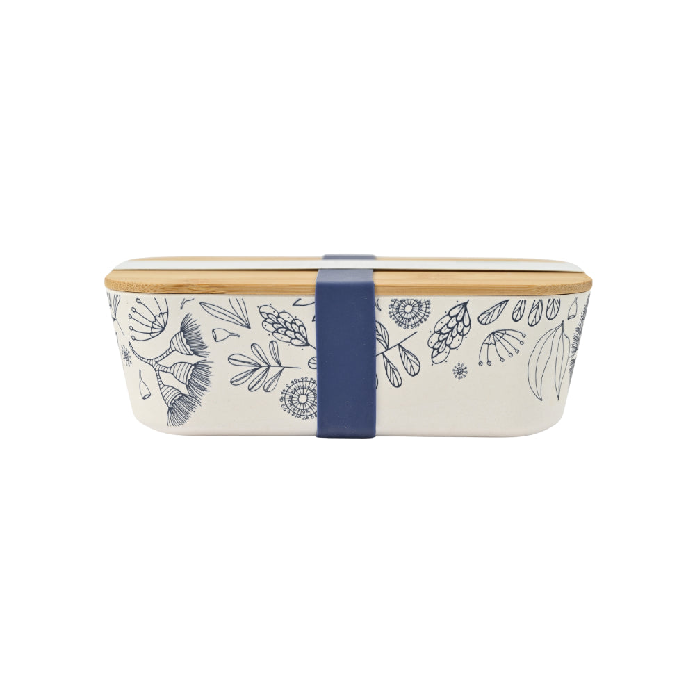 Indigo Series Bamboo Printed Lunch Box - NATIVE SKETCH