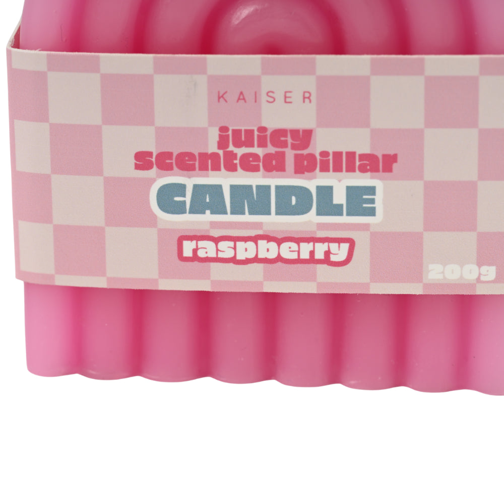 Juicy Series Pillar Candle - RASPBERRY