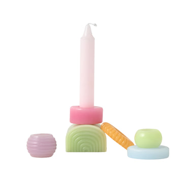 Juicy Series Pillar Candle Stacker - RAINBOW