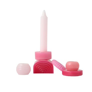 Juicy Series Pillar Candle Stacker - PINK