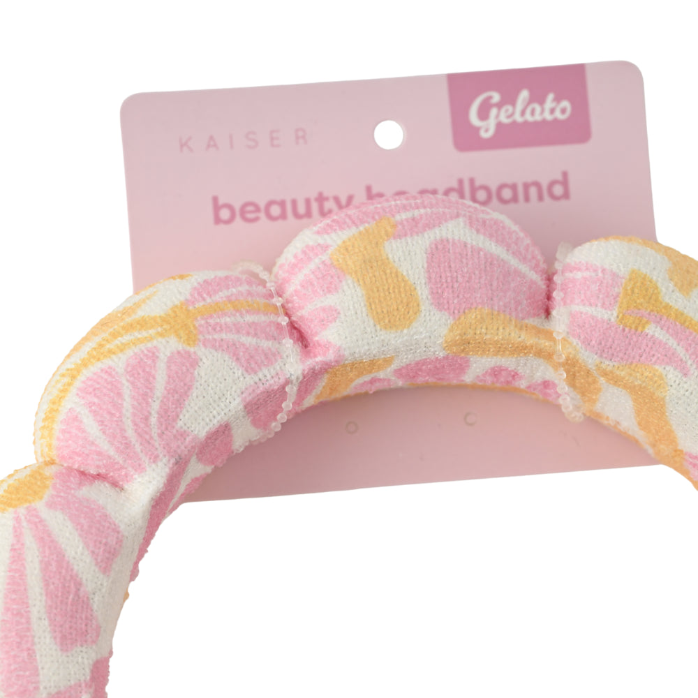 Gelato Series Embroidered Bubble Beauty Headband - PINK