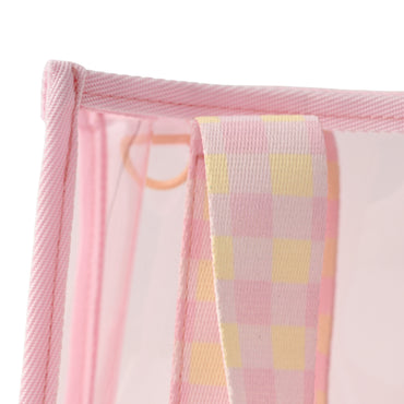 Gelato Series Clear Toiletries Tote Bag Mini - PASTEL GINGHAM