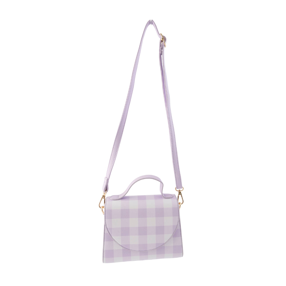 Gelato Series Handle Side Bag - PURPLE GINGHAM