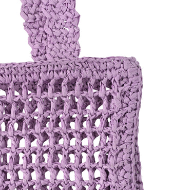 Gelato Series Straw Tote Bag - PURPLE