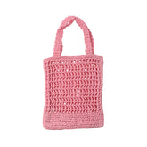 Gelato Series Straw Tote Bag - PINK